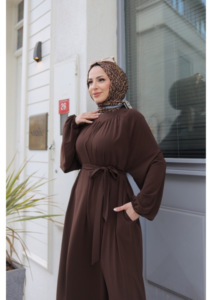 Bahar Elbise & Kahvrengi