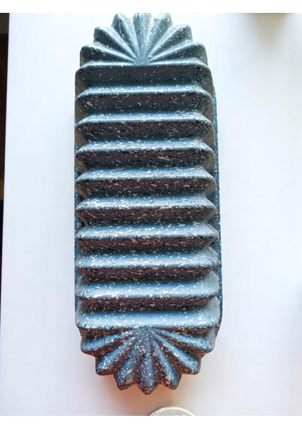 Döküm Kek Kalıbı Hanımeli Dilimli Baton Antrasit Renk 35 cm