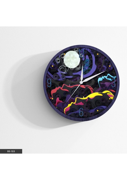 Mdf Duvar Saati 50X50 cm ( Çerçeve Görünümü Baskıdır )