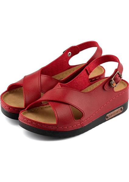 kadın ortopedik şık konfor modeli anatomik rahat taban kısa topuklu günlük sandalet terlik fırsatları