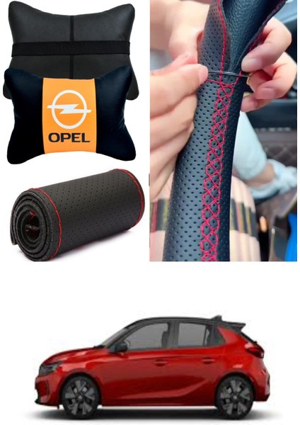 Opel Corsa Serisi Direksiyon Kılıfı Dikmeli Nokta Siyah Ultra Esnek Ithal Deri & 2'li Boyun Yastığı modelleri