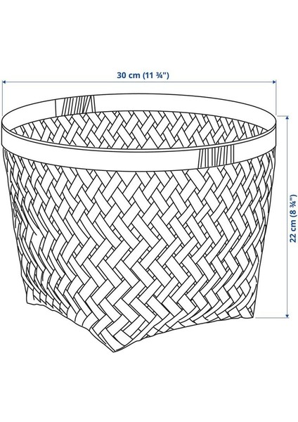 Saludıng Sepet Bambu 30 cm modelleri