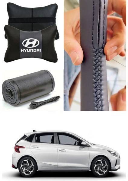 Hyundai I20 Serisi Direksiyon Kılıfı Dikmeli Düz Deri Ultra Esnek Ithal & 2'li Lüks Boyun Yastığı fiyatları