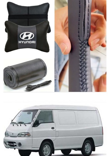 Hyundai H 100 Direksiyon Kılıfı Dikmeli Düz Deri Ultra Esnek Ithal & 2'li Lüks Boyun Yastığı fiyatları