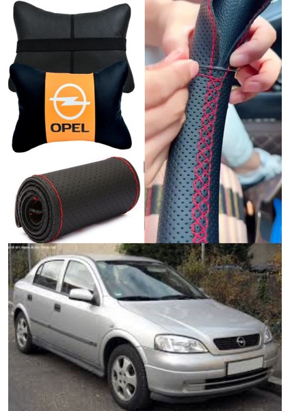 Opel Astra G Direksiyon Kılıfı Dikmeli Nokta Siyah Ultra Esnek Ithal Deri & 2'li Lüks Boyun Yastığı modelleri