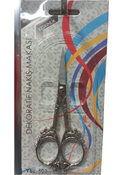 Nakış Makası Dekoratif Gümüş YBL-403 Model 12