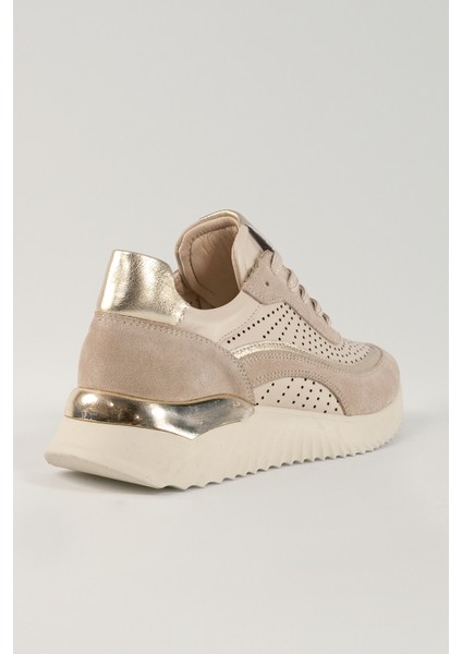 Delphine Bej Süet Deri Kadın Sneakers, Deri, Günlük Ayakkabı, Spor Ayakkabı 25078 fırsatları