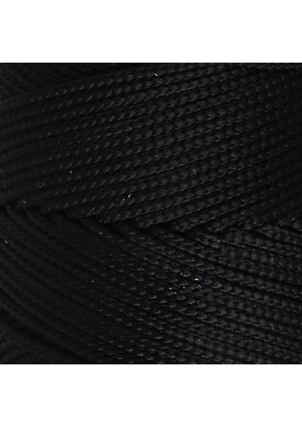 Polyester Soft Macrame Siyah El Örgü ipi - LM040 - 34445