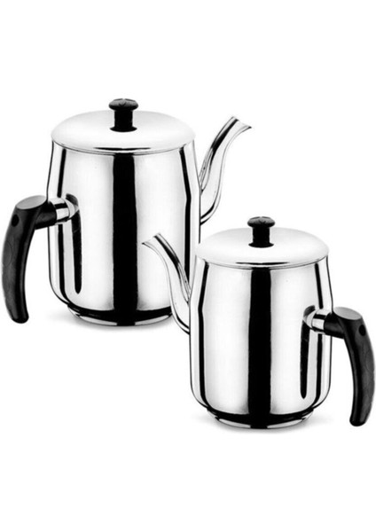 Paslanmaz Çelik Kahveci Demliği 1,5 L, Krom Renkli, Dayanıklı ve Şık Tasarım