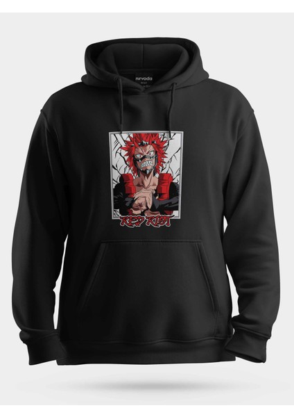 Kirishima Red Riot My Hero Unisex Kapüşonlu Sweatshirt