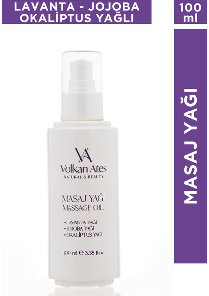 Lavanta & Jojoba & Okaliptus Masaj Yağı Cam Şişe 100 ml