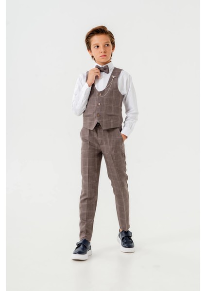 Papyonlu Yelekli Takım Elbise 3062 fiyatları