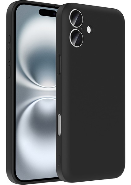 Apple iPhone 16 Plus Kılıf Kamera Korumalı Kartlık Hazneli Frm Vitra Kapak - Siyah