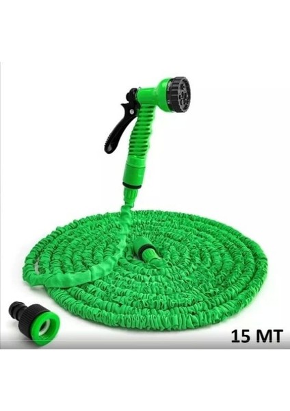 Zhltools Uzayan Hortum Tabancalı 15 Metre Magic House | Bahçe Sulama Için Expandable Hose