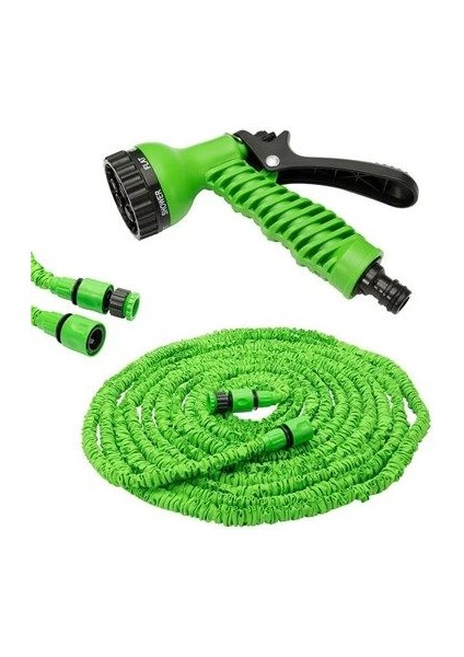 Zhltools Uzayan Hortum Tabancalı 15 Metre Magic House | Bahçe Sulama Için Expandable Hose
