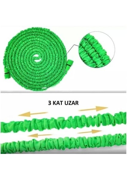 Zhltools Uzayan Hortum Tabancalı 15 Metre Magic House | Bahçe Sulama Için Expandable Hose