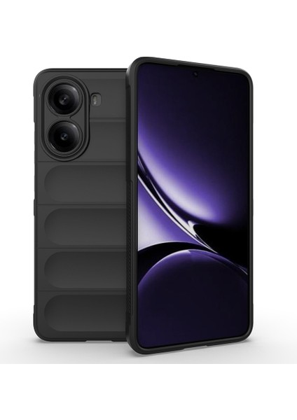 Poco X7 Pro Kılıf Esnek Tpu Oyuklu Arka Yüzey Tasarımlı Frm Etnik Silikon Kapak - Koyu Yeşil