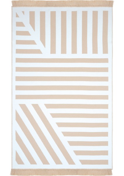 Lovely Kahverengi Kilim Çift Taraflı Makinede Yıkanabilir Yazlık Kilim Modern Mutfak Balkon Kilimi