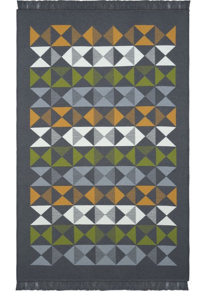 Lovely Koyu Gri Kilim Halı Çift Taraflı Makinede Yıkanabilir Yazlık Kilim Mutfak Balkon Banyo Kilimi