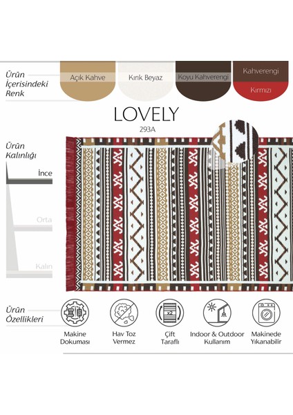 Lovely Renkli Kilim Halı Çift Taraflı Dokuma Makinede Yıkanabilir Etnik Banyo Balkon Mutfak Kilimi fırsatları