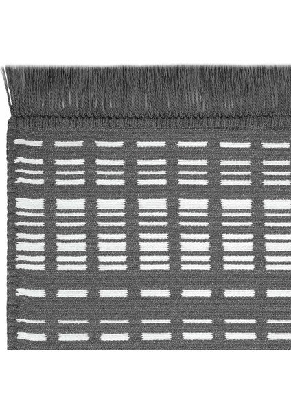 Lovely Koyu Gri Kilim Halı Çift Taraflı Makinede Yıkanabilir Yazlık Kilim Mutfak Balkon Banyo Kilimi