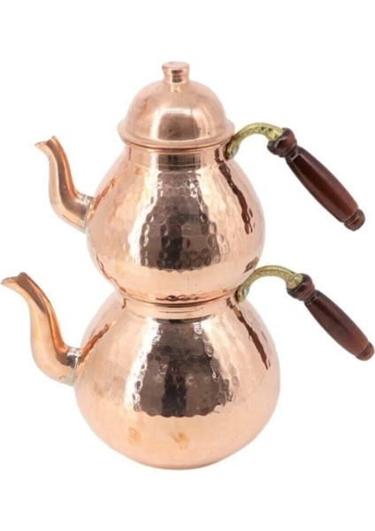 Bakır Çaydanlık Takımı Büyük Boy