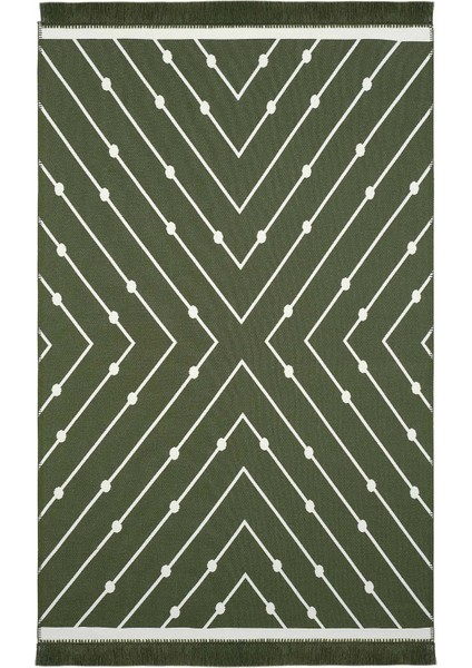 Lovely Yeşil Kilim Halı Çift Taraflı Makinede Yıkanabilir Yazlık Modern Banyo Mutfak Balkon Kilimi