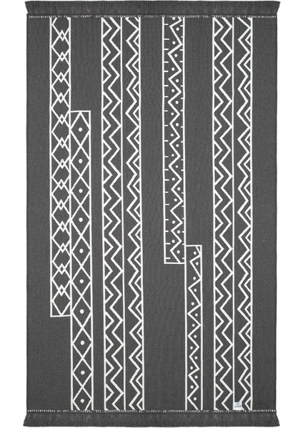 Lovely Beyaz Gri Kilim Halı Çift Taraflı Makinede Yıkanabilir Yazlık Kilim Mutfak Balkon Banyo Kilim