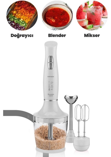 Yasemin Blender Set (Gm 7240) Beyaz fırsatları