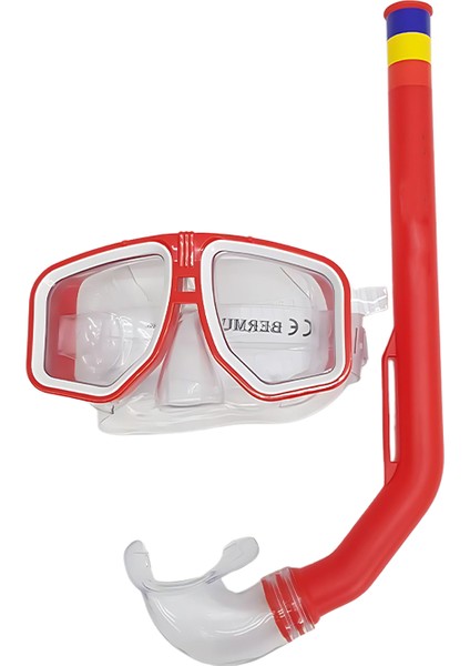 Dalış Maskesi Ve Şnorkel Seti Kırmızı Sp4449