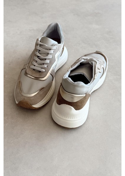 Chello Bej Hakiki Deri Sneaker