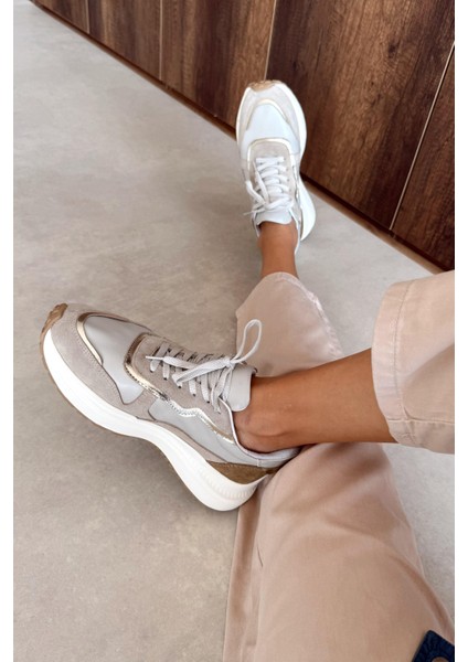 Chello Bej Hakiki Deri Sneaker fırsatları