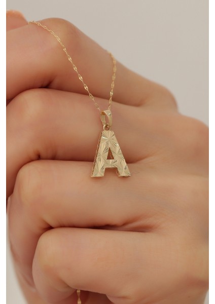 14 Ayar Altın A Harf Küçük Füzyon Kolye fiyatları