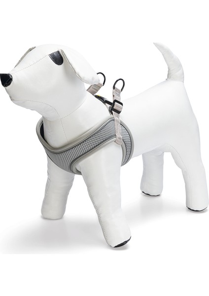Köpek Göğüs Tasması, Neopren, Gri, S, 38-44cm