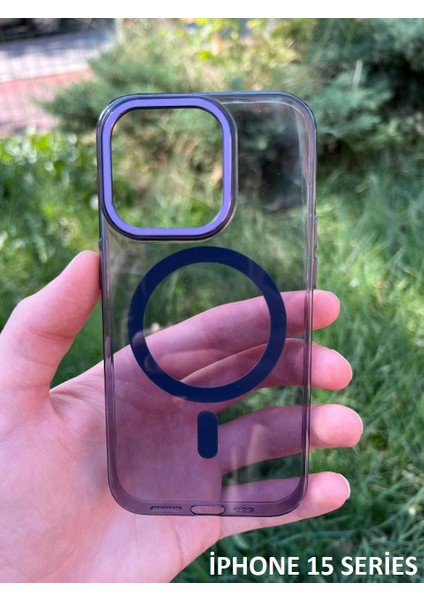 Iphone 15 Hybrid Magsafe Animasyonlu Sararmaz Kılıf