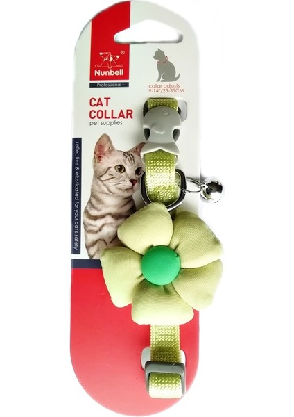 Çıngıraklı Çiçekli Kedi Boyun Tasması 23-35 cm