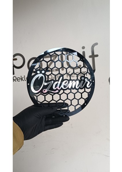 20CM Midrange Kapağı Kişiye Özel Yazılı Dayanıklı Pleksi Midrange Kapağı Parlak Gümüş fiyatları