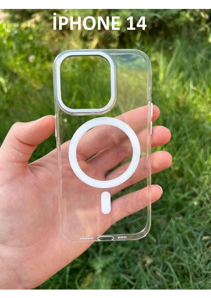 Iphone 14 Hybrid Magsafe Animasyonlu Sararmaz Kılıf