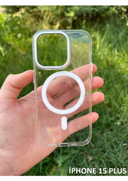 Iphone 15 Plus Hybrid Magsafe Animasyonlu Sararmaz Kılıf