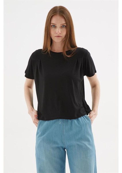 Fashıon Frıends Kadın Dökümlü Crop Bluz 25Y0512K1 modelleri