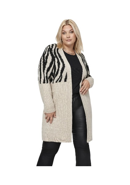 Kadın Zebra Desenli Hırka