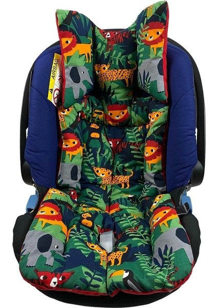 Içi Pamuk Dolgulu Bel Destekli Bebek Arabası Minderi - Çift Taraflı fırsatları