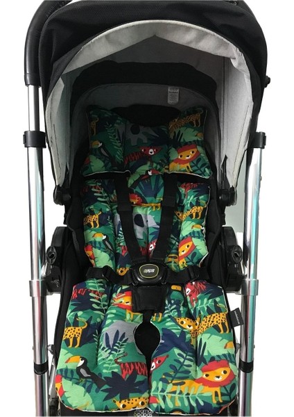 Içi Pamuk Dolgulu Bel Destekli Bebek Arabası Minderi - Çift Taraflı indirimleri