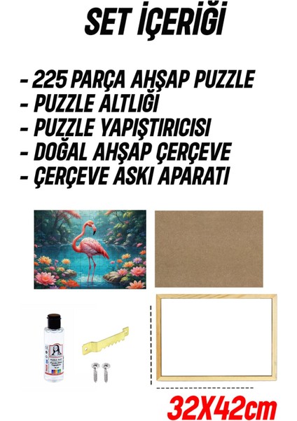 Ahşap Çerçeveli Puzzle - Tablo Hthp - 008 Ahşap Puzzle Tablo 225 Parça Yeni Başlayanlar İçin 32x42 Ebadında modelleri
