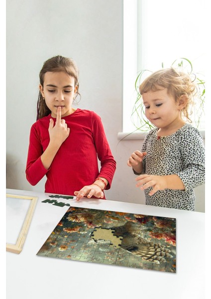 Ahşap Çerçeveli Puzzle - Tablo Hthp - 011 Ahşap Puzzle Tablo 120 Parça Yeni Başlayanlar İçin 23x32 Ebadında