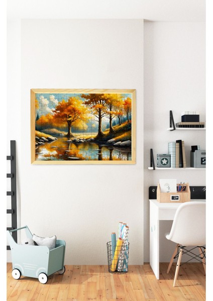 Ahşap Çerçeveli Puzzle - Tablo Hthp - 006 Ahşap Puzzle Tablo 120 Parça Yeni Başlayanlar İçin 23x32 Ebadında