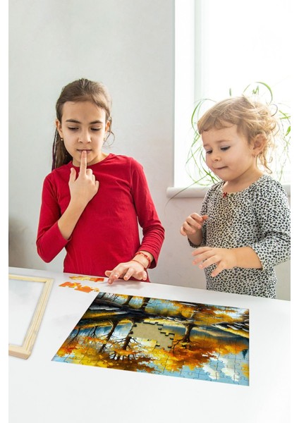 Ahşap Çerçeveli Puzzle - Tablo Hthp - 006 Ahşap Puzzle Tablo 120 Parça Yeni Başlayanlar İçin 23x32 Ebadında