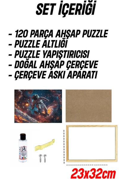Ahşap Çerçeveli Puzzle - Tablo Hthp - 005 Ahşap Puzzle Tablo Yeni Başlayanlar İçin 120 Parça