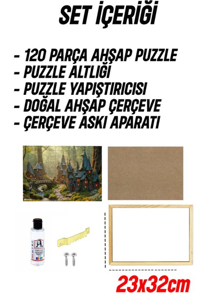 Ahşap Çerçeveli Puzzle - Tablo Hthp - 015 Ahşap Puzzle Tablo 120 Parça (Yeni Başlayanlar İçin)