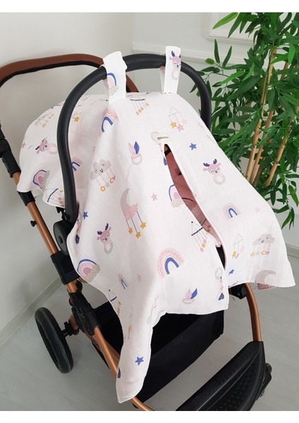 Müslin Pike Çift Kat Puset Örtüsü, Minderli Bebek Çift Kat Kışlık Puset Örtüsü, %100 Pamuklu modelleri